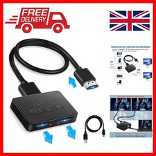 Ultimate 2 Port HDMI Splitter with 1.2M Cable - 4K UHD Ready & Durable Design