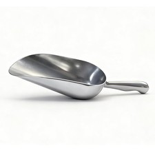 6 OZ Cast Aluminum Utility Scoop, One-Piece Solid Ice Scoop for 6OZ, Silver