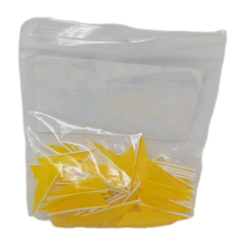 100 Pack Gateway Feathers 2" Right Wing: Rayzr Sun Yellow 200RRSSY-100 - Image 3 of 4