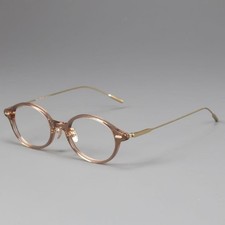 Tortoiseshell Acetate  Titanium Eyeglass Frames Oval Retro Men Women Glasses