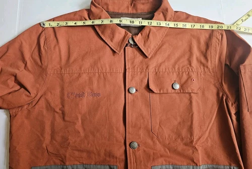 C'est Bon Work Jacket Burnt Orange Zip Up Men's SZ XL Urban Mod Work Chore Nwt  image 11