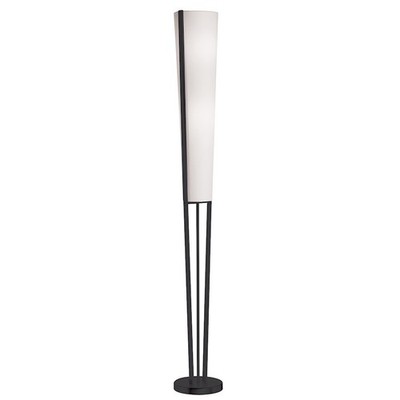 Dainolite Emotions 2 Light Incandescent Floor Lamp, Black/White - 83323F-MB