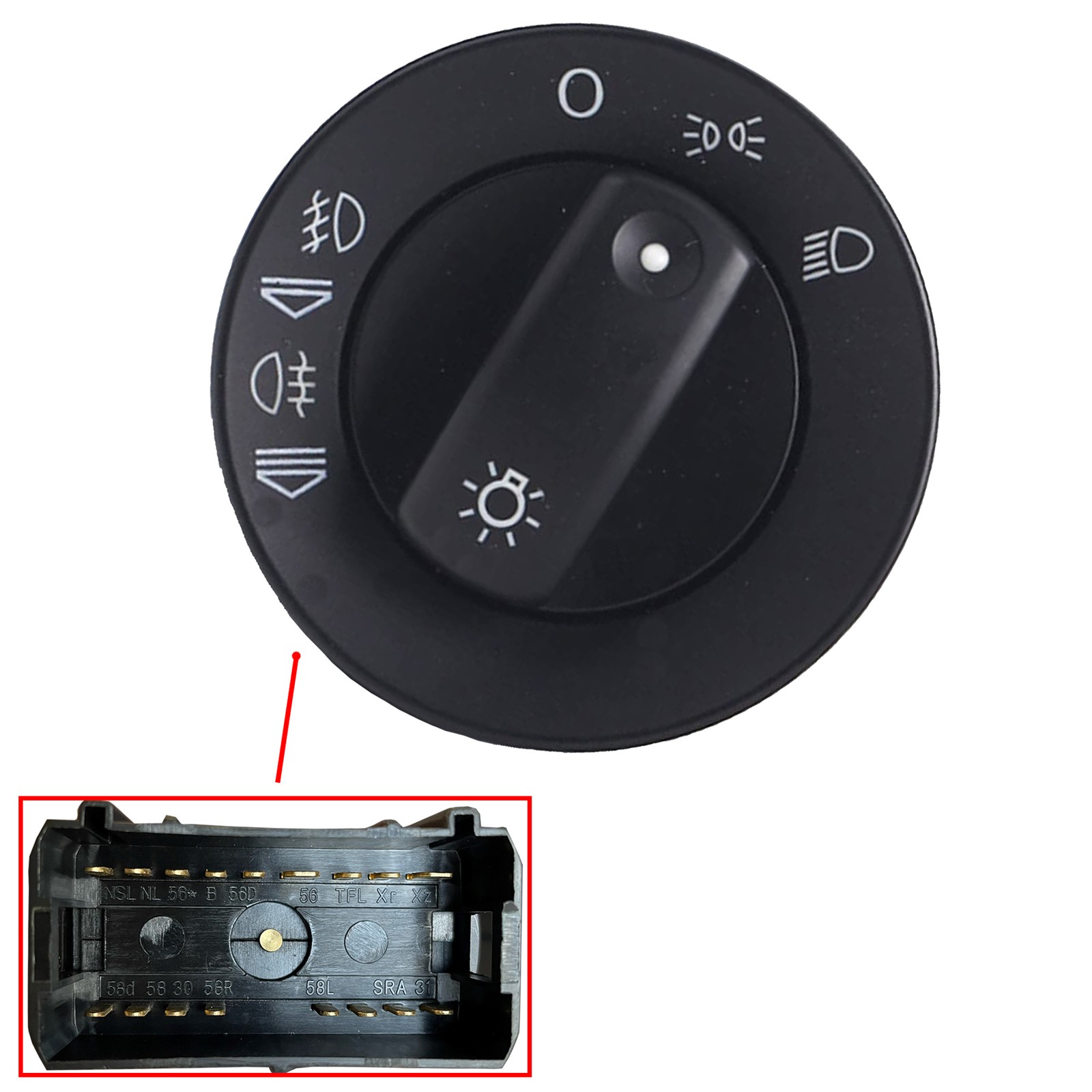 Commodo Réglage Phare Antibrouillard Remplacement Commande Éclairage Audi A4 S4 2000-2008 - 2