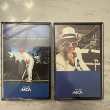 Elton John Greatest Hits Volume 1 and 2 Cassette Tapes MCAC 1689 1690 MCA Record