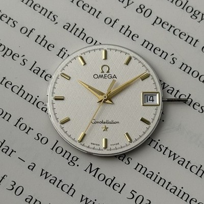 Funktionierendes Omega Constellation 1532 Uhrwerk weißes Zifferblatt