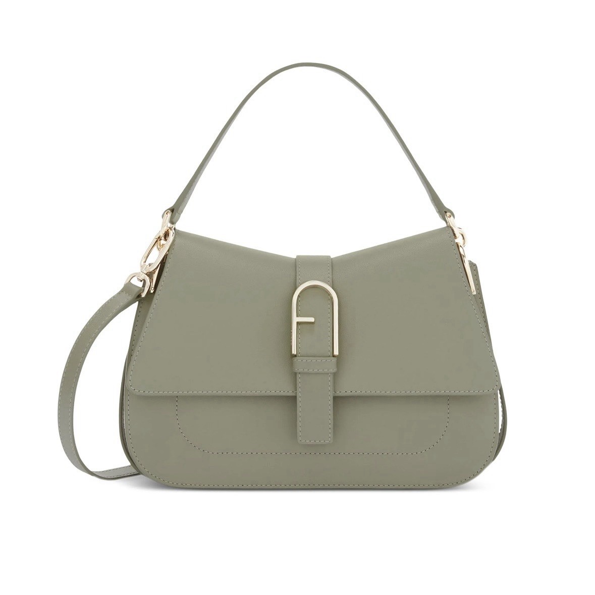 Bolso Bandolera FURLA Flow Mini Mango Superior Verde Pistacho Nuevo Genuino PVP £345