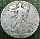 1921-D Walking Liberty Half Dollar Key Date 208K Mintage Good Plus Free Shipping