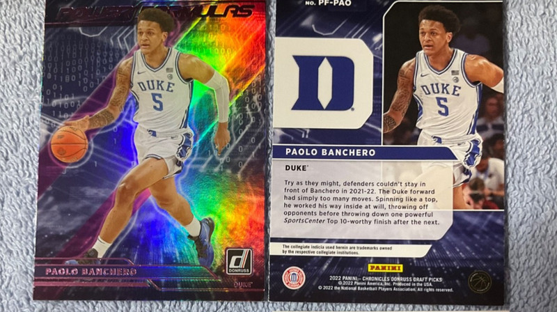 Paolo Banchero PINK- 2022 Panini Chronicles Draft #PF-PAO Power Formulas Rookie