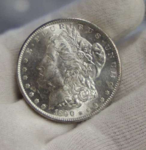 1890 S US Morgan Silver Dollar $1 Nice Unc