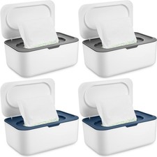4 Pieces Wipes Dispenser Baby Wipes Case Container Case Wet Wipe Holder with ...
