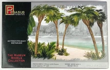 Pegasus 6503 Palm Trees Style A Set of 5 5 in Tall 1/72 & 1/87 Scale Diorama Kit