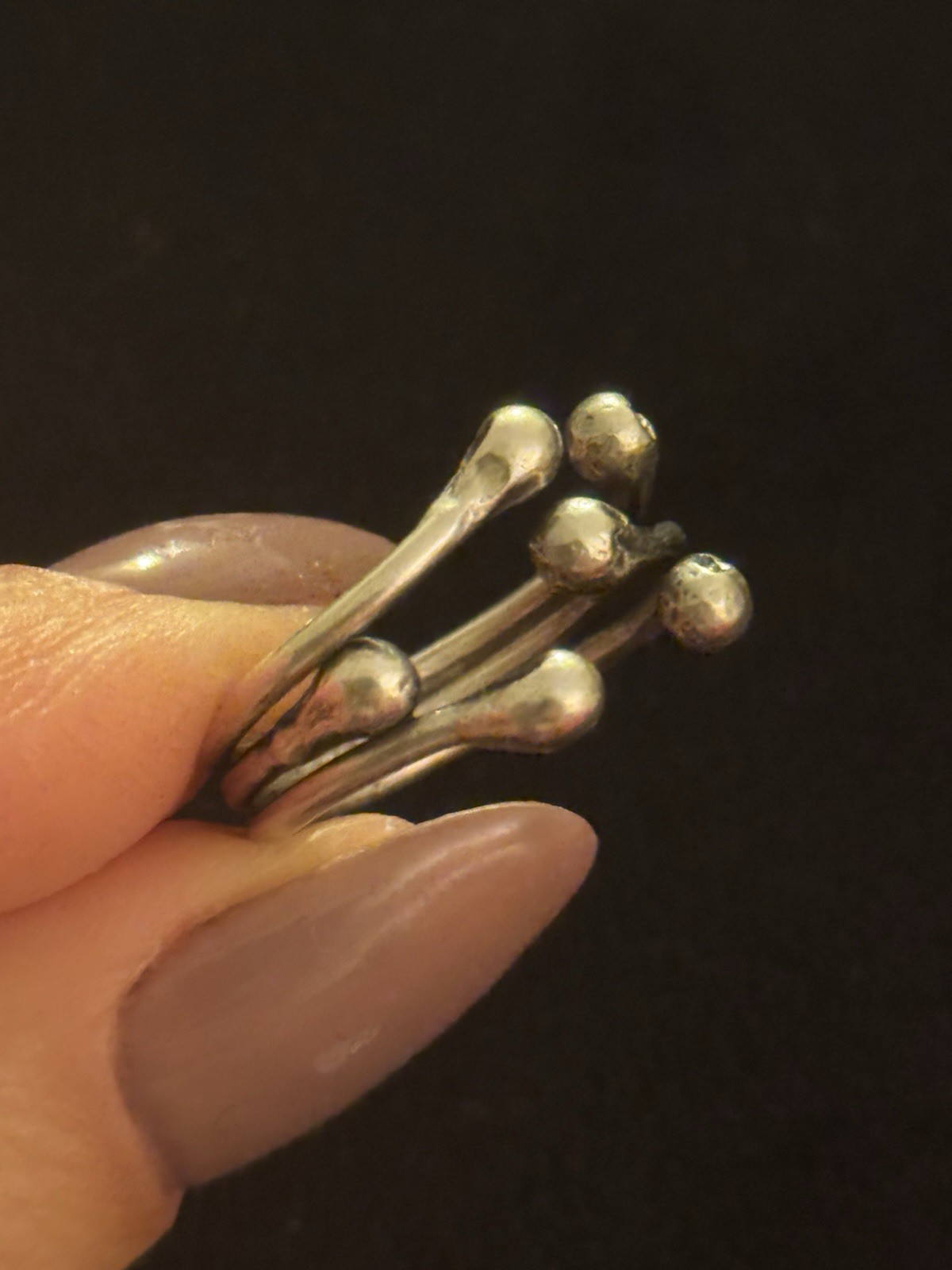 Unique design silver ring Uk size M#37 adjustable image 4