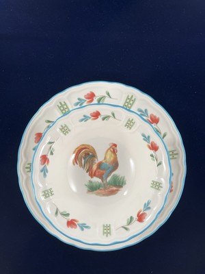 Noritaki Epoch Collection Red Rooster E812 Serving Dinner Plate and Bowl 12.5  