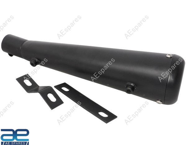 SchalldäMpfer Kurz Schwarz FüR Royal Enfield Klassisch Electra Tbird 350 500 Uce-image