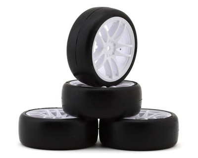 SWP3036221P 10th TC D36 D-SPEC TC Tire 4pcs set  On White Work Spoke Wheels (4)