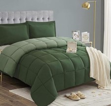 HIG 3pc Green King Size Comforter Set -All Season King/Cal King,