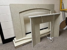Solid Marble Fireplace Surround Mantle And Lights