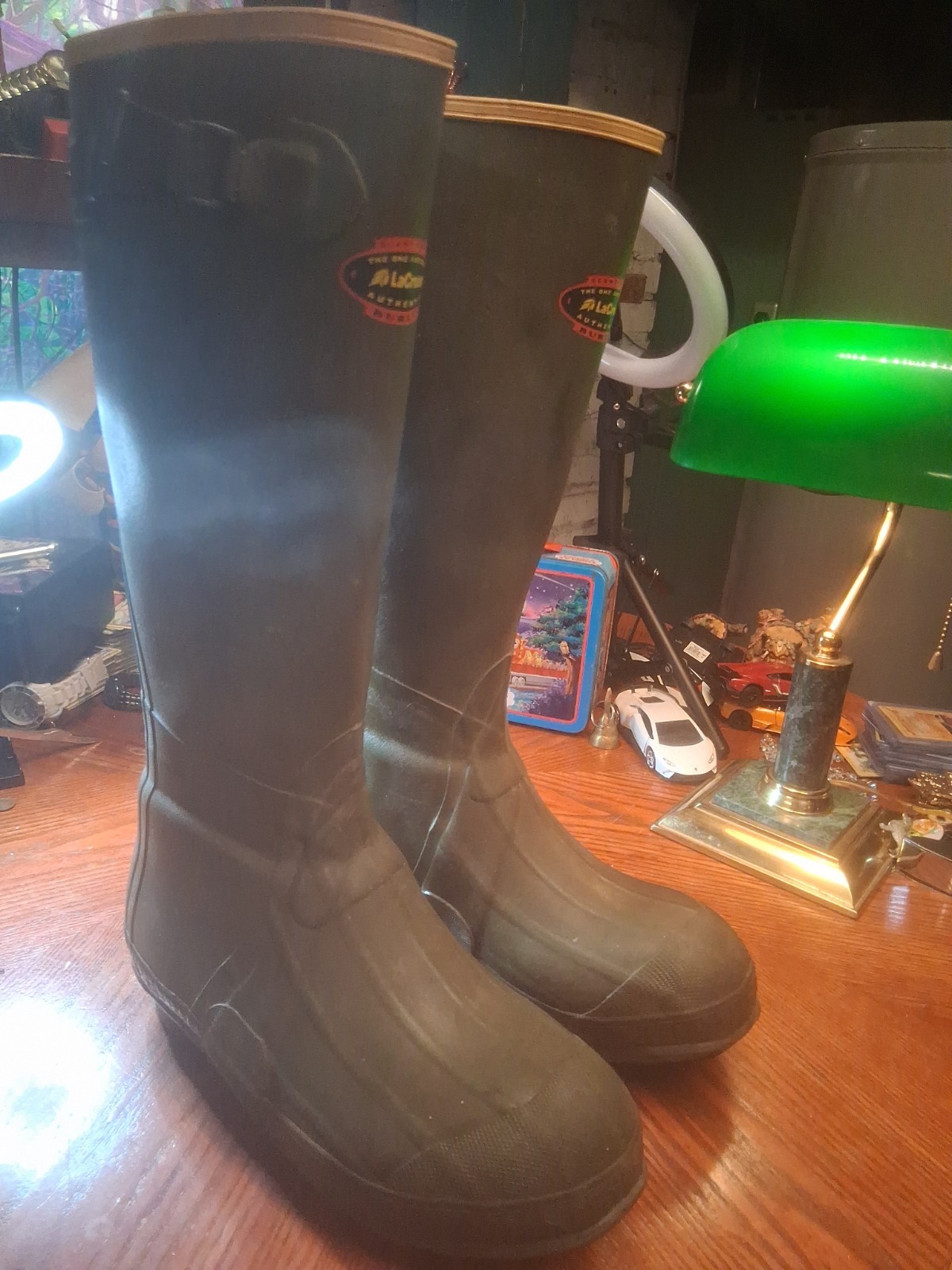 Mens Size 8 Authentic Lacrosse Burly Rubber Boots, Scent Free