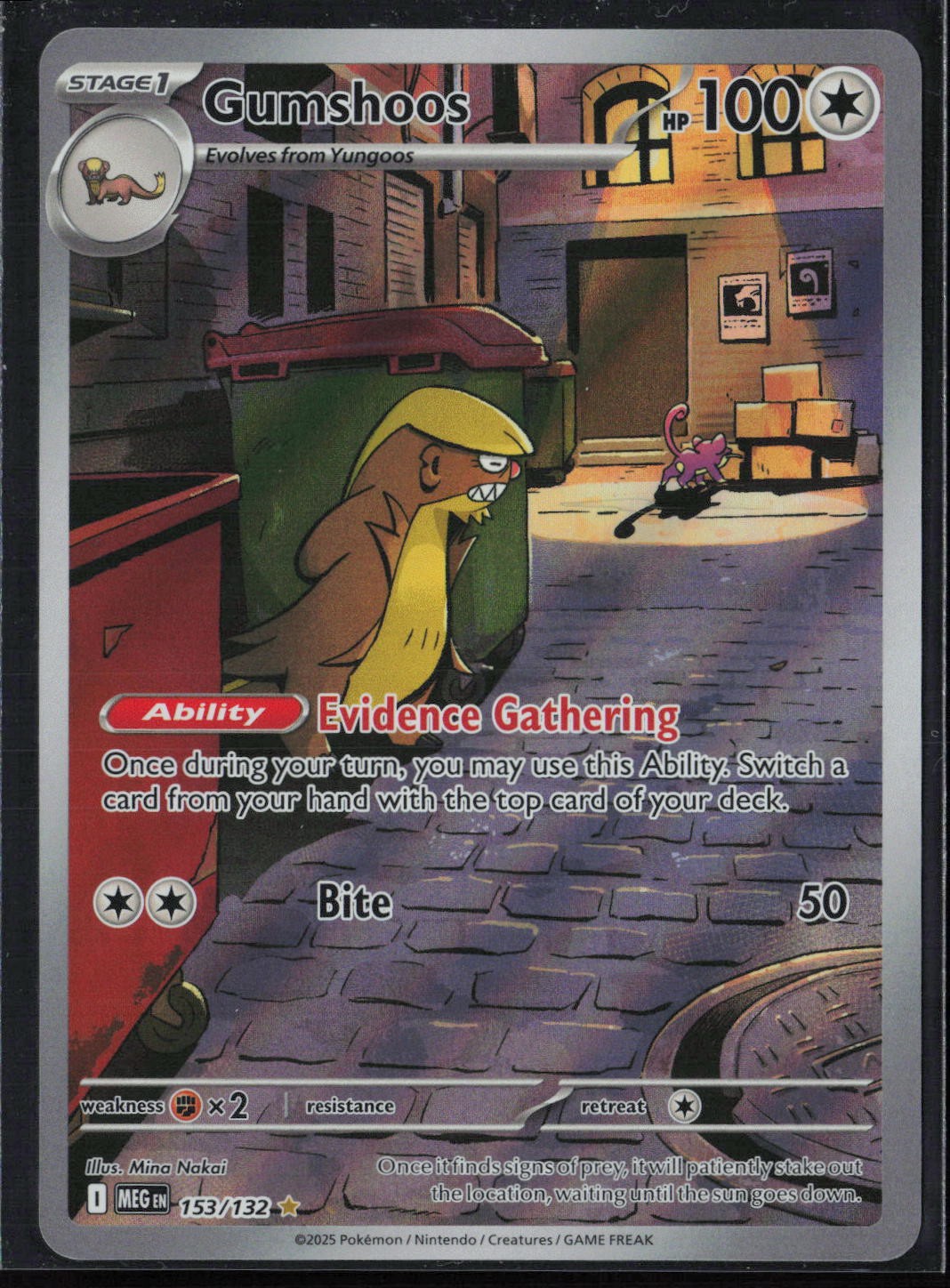 Gumshoos - Illustration Rare ME01: Mega Evolution 153/132 NM