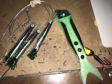 High Percentage Salmon Trolling Bait/Meat Rig With Bite My Herring Strip