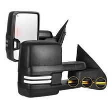 Towing Mirrors Switchback Lights for 2014-2018 Chevy Silverado GMC Unpainted