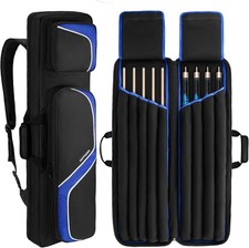 Pool Cue Case 4x5, Billiard Cue Carrying Case Holds 4 Butts and 5 Shafts, Poo...