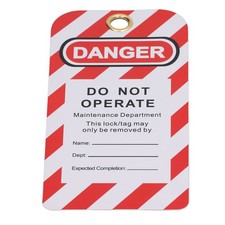 20Pcs Lockout Tagout Kit PVC Plastic Reusable Engineering Safety Warning^