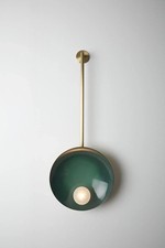 Italian Hanging Wall Light OYSTER Wall Sconce Stilnovo style Made pure Brass