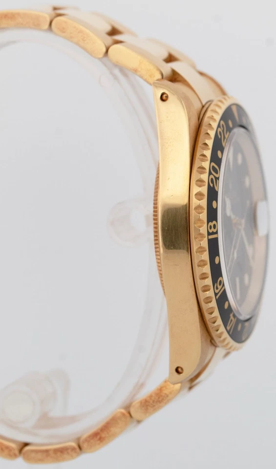 PAPERS Rolex GMT-Master II Black 40mm 18K Yellow Gold Oyster Watch 16718 BOX - Image 4 of 4