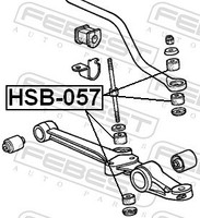 Febest Lagerung, Achsstrebe FüR Mazda 323 III 626 II 929 S IV C F Honda Jazz I