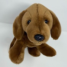 Vintage Animal Alley Dachshund Wiener Puppy Dog Plush Brown Stuffed Animal 14"