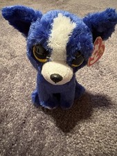 *Retired*Ty Beanie Boos - T-BONE the Blue Dog Chihuahua 6" NEW With Tag (2014)
