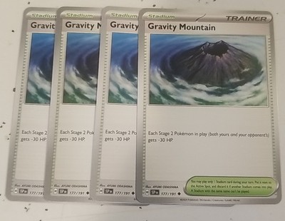(4x) Gravity Mountain Playset 177/191 Surging Sparks Scarlet Violet Pokemon Deck