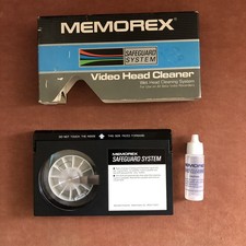 Vintage Memorex Beta Tape Video Head Cleaner Safeguard System W/solution