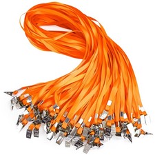 Lanyards for Id Badges100 Packs Lanyard Bulk with Flat Badge for Name Tag Lan...