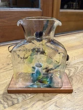 Blenko Glass 384 Double Spout Water Bottle Northern Lights Lamp Limited Edition