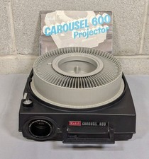 Kodak Carousel 600 Slide Projector Tray  Box Working Needs Bulb, Tray Not Work