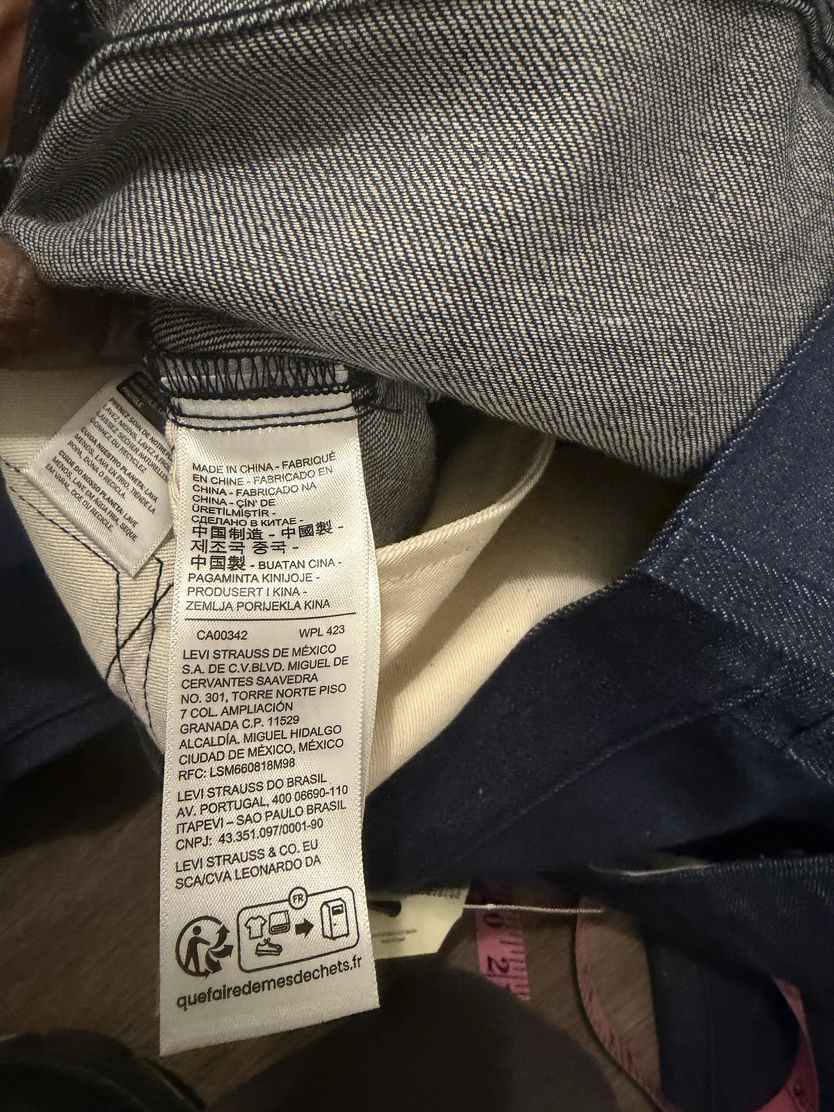 Levi's 505 Men's Selvedge Jeans Soft Rigid Dark Wash Blue Label Japanese Denim thumbnail 5