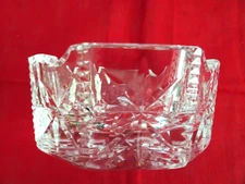 WATERFORD ASHTRAY Cut Lead Crystal  3 1/2"  4 Rests VINTAGE Made in Ireland NWT