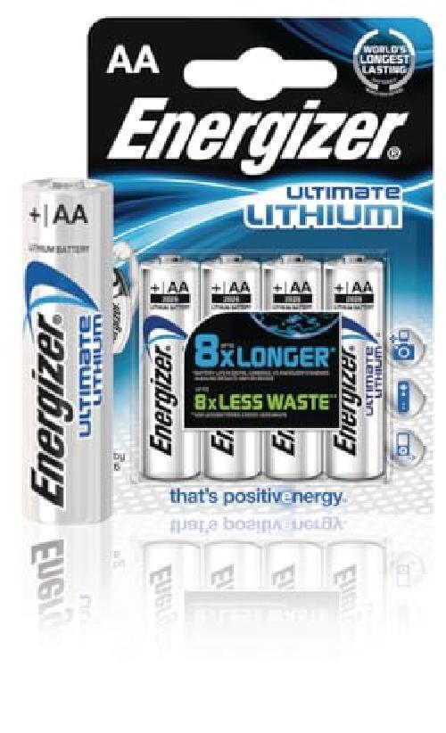 Energizer Batterie AA, Ultimate Lithium, Confezione da 4