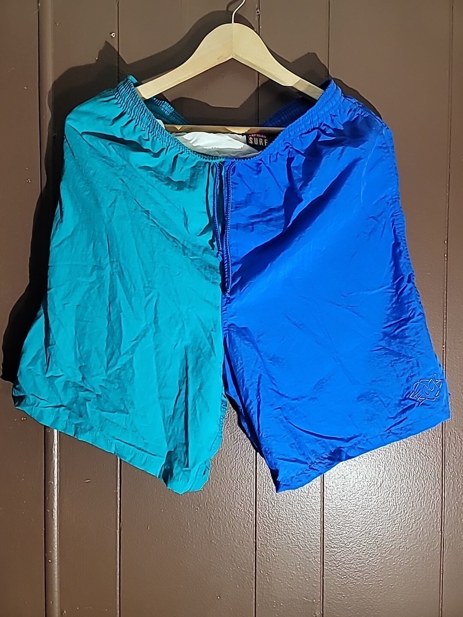 Vintage Express Surf Surfs Edge Retro 80s Bathing Suit Swim Shorts