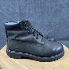 Timberland 6 Inch Premium Waterproof Boot Black Nubuck Youth 3
