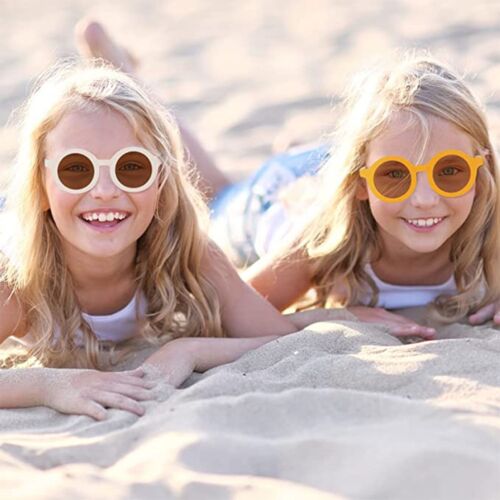 2 Pairs Kids Sunglasses Foldable Classic Style Retro For Children Boys Girls - Picture 10 of 42