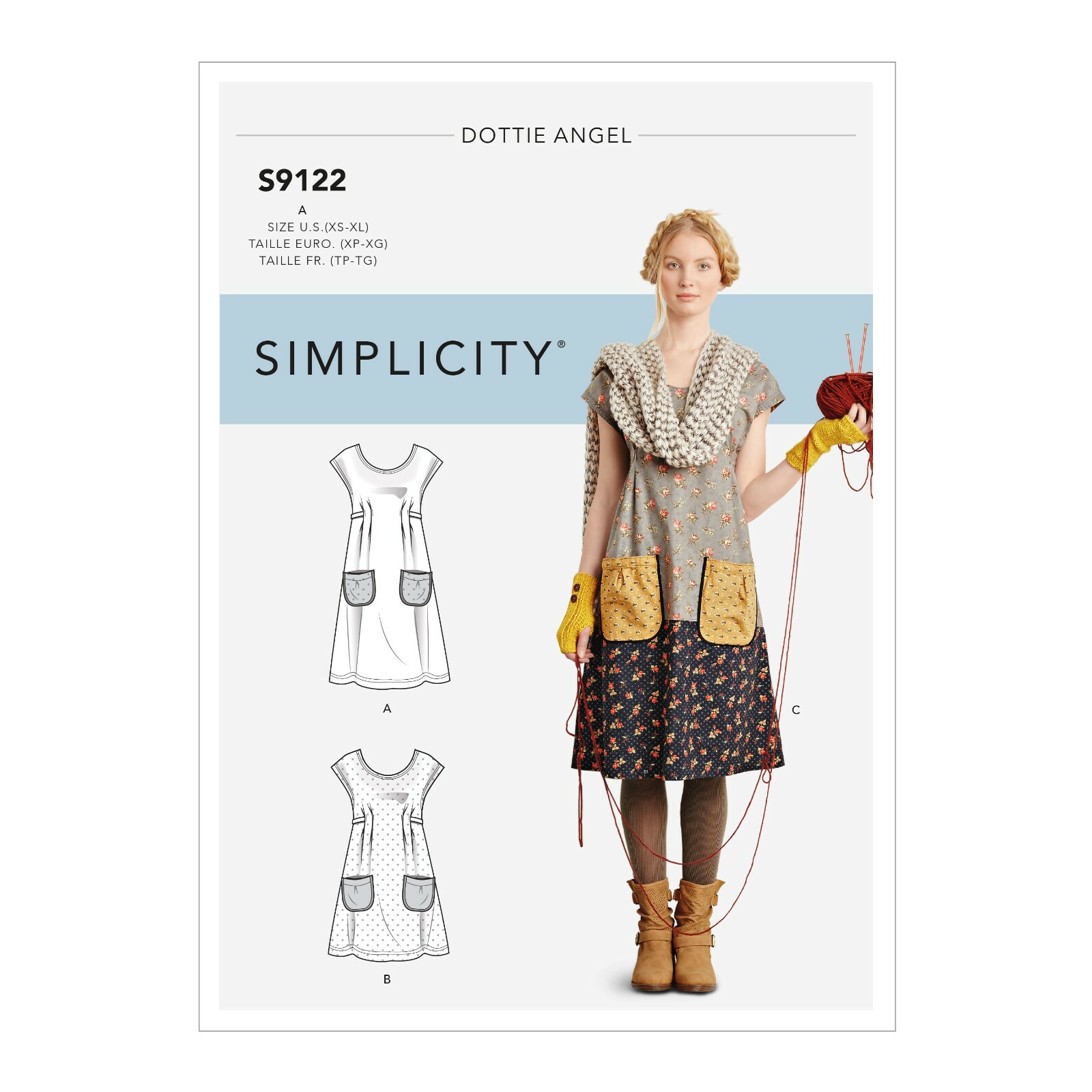 Simplicity SEWING PATTERN S9122 Misses' Granny Chic Dress/Tunic XS-XL
