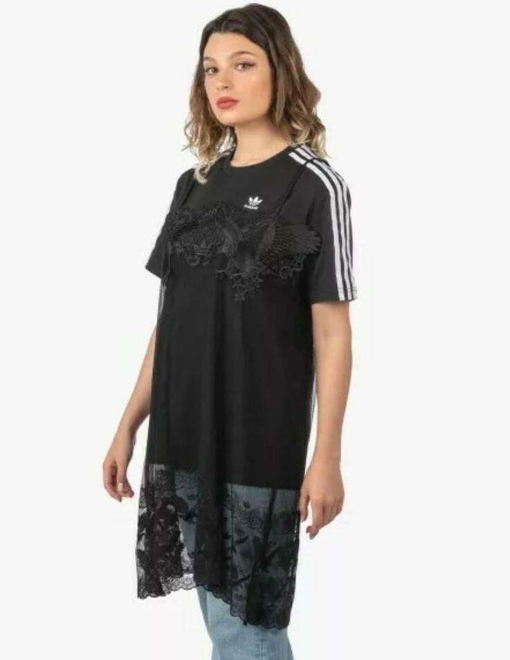【ADIDAS】Lace dress - black / IX6966 adidas (WMNS) adidas Lace Dress Asia Sizing 'Black' IX6966