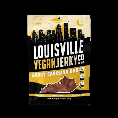Louisville Vegan Jerky - Smoky Carolina BBQ meatless, vegetarian - gift