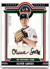2022 PANINI USA STARS & STRIPES AUTO OLIVER SANTOS /125 USA #18US-OS
