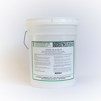 WET LOOK Enhancer Stone Sealer #5 for Marble Granite Slate & Travertine 5 gallon