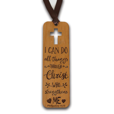 Bella Busta-Philippians4:13-I can do all things through Christ-Engraved Bookmark