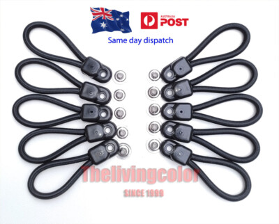 Bungee Loops - 100mm - 20 Pack - Bunji Tonneau Ute Marine Repair Loop With TOOL - Foto 5